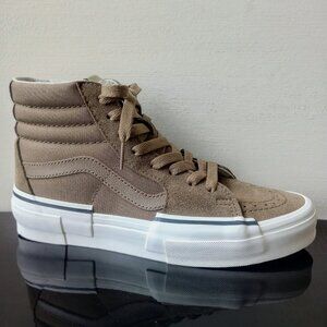 Vans Women's Sk8-Hi Rearrange Suede / Canvas Sneaker in Amazing Tonal Kangaroo